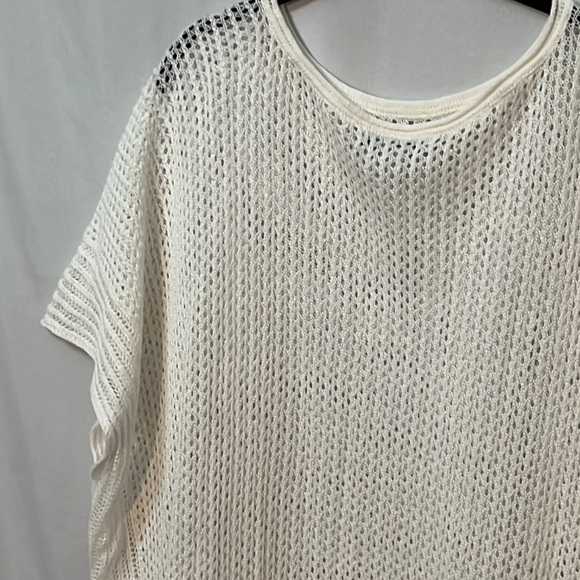 Tommy Bahama Womens Lightweight Cover Up Top White Linen Sweater One Size - Picture 5 of 8